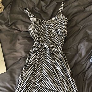polka-dot flow dress